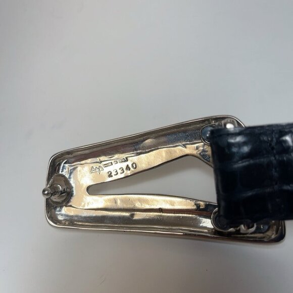 Kudos Womens 80 32 Leather Crocodile Black Belt - Picture 4 of 5